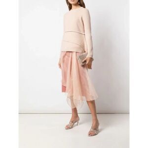 SIES MARJAN wool cashmere Layered Jumper In Pink